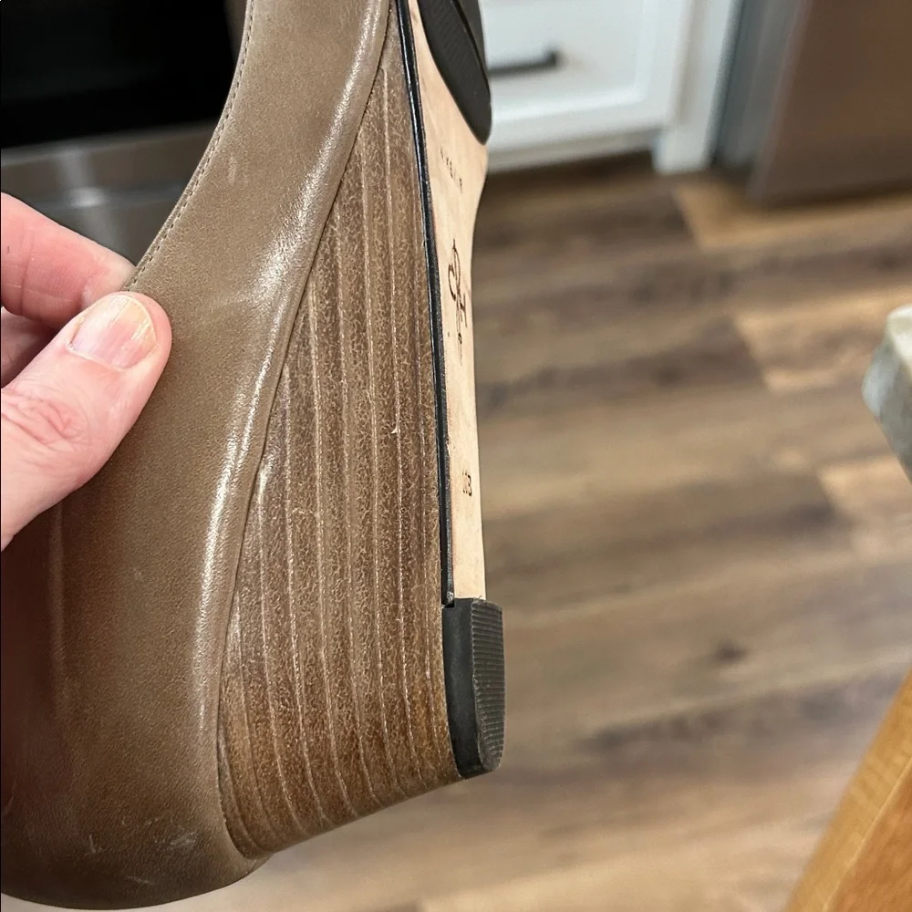 Cole Haan Nike Air nude tan wedge shoes size 10B - Picture 8 of 12